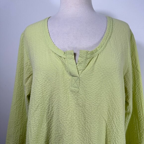 Habitat Clothes to Live In Tunic Top Women Small Green Lagenlook Relaxed - Picture 3 of 11